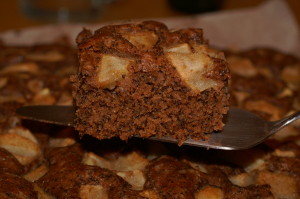 Birnenkuchen mit Mohn