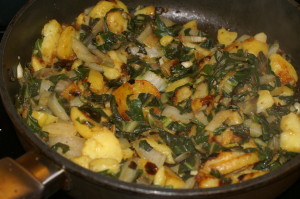 Kartoffelpfanne mit Mangold