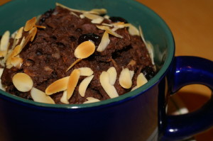 Mug Cake Chocolate-Bluberry-Almond