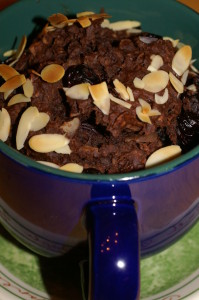 Mug Cake Chocolate-Bluberry-Almond