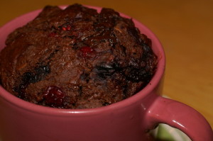 Mug Cake Chocolate-Berry