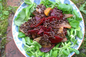 Rote Rüben-Linsen-Salat