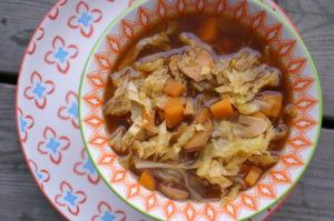 Kohlsuppe mit Süßkartoffeln