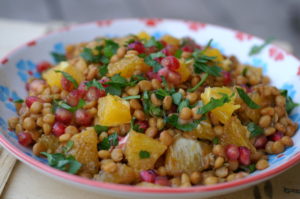 Linsensalat mit Orangen 