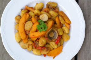 Gnocchi mt Kürbis und Pilzen