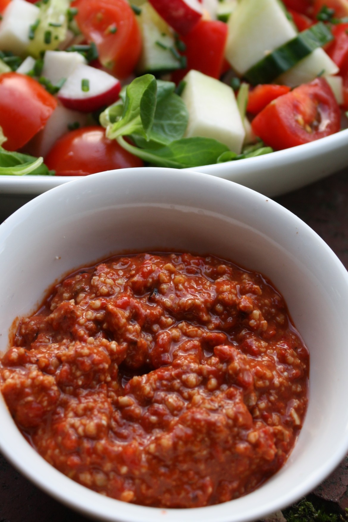 Paprika-Couscous-Aufstrich mit Walnüssen - Ehrlich und Echt