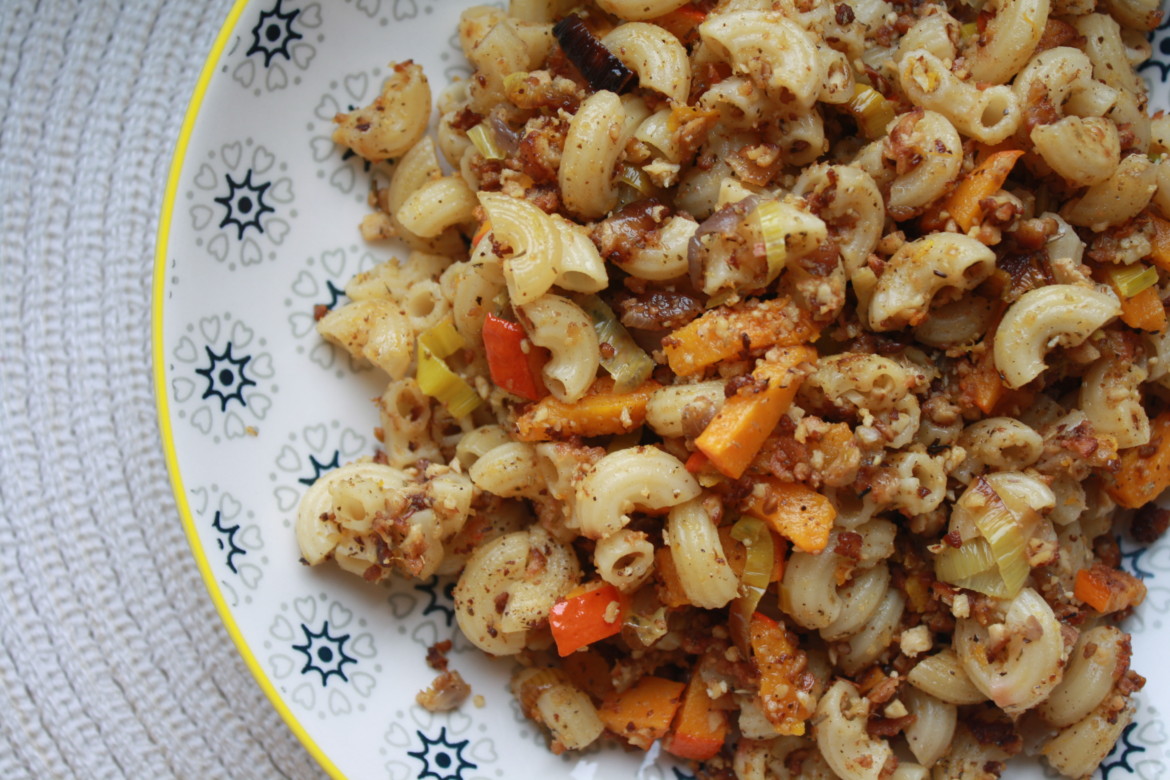 Nudeln mit Kürbis und Lauch - Ehrlich und Echt