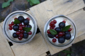 vegane Topfencreme mit Beeren