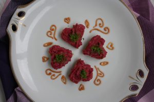 Rote Rüben Valentins-Herzchen