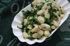 Spinat-Gnocchi mit Knoblauch