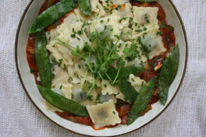 Ravioli auf Ratatouille