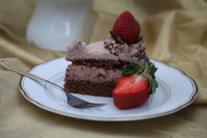 cremige Schoko-Erdbeer-Torte 