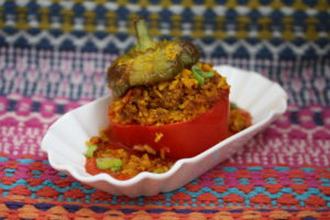 gefüllte Paprika mit Curryreis